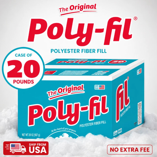 Poly-Fil Polyester Fiberfill Stuffing, 20lb Box, Bulk, by Fairfield NEW