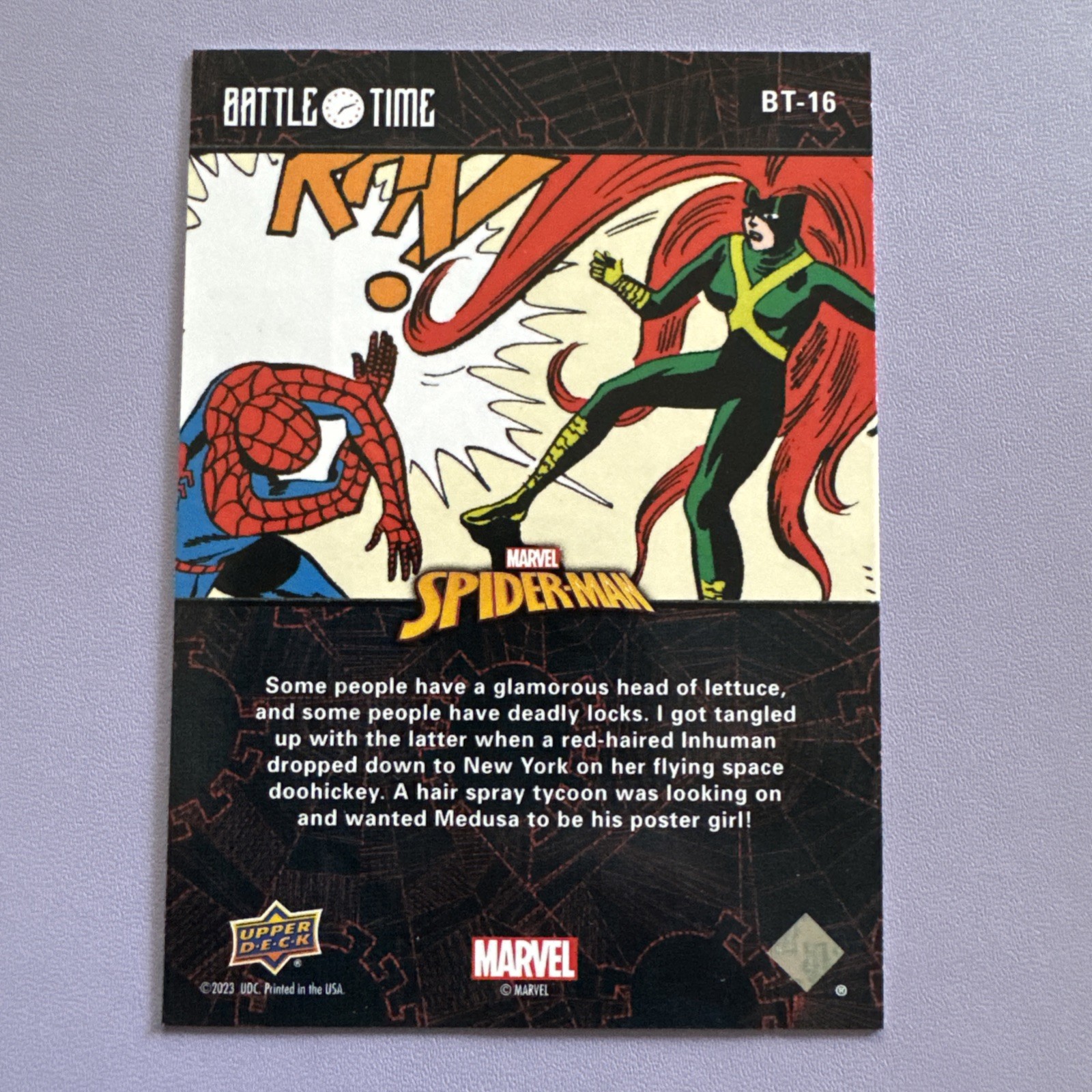 2024 Upper Deck Marvel Spider-Man Battle Time Spider-Man vs Medusa #BT-16