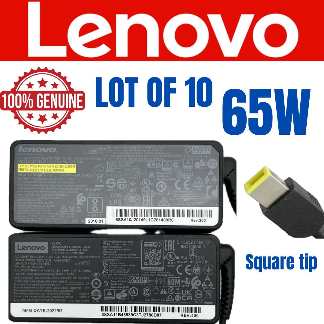 LOT 10 Original LENOVO ThinkPad T430 T420 T400 T410 T61 T510 AC Charger Adapter