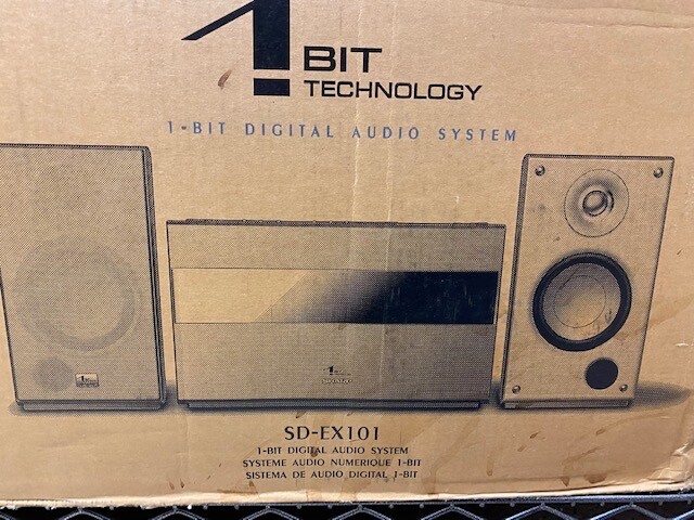 Sharp 1-Bit Digital Audio System Model #SD-EX101 CD Brand New Rare and Cool!