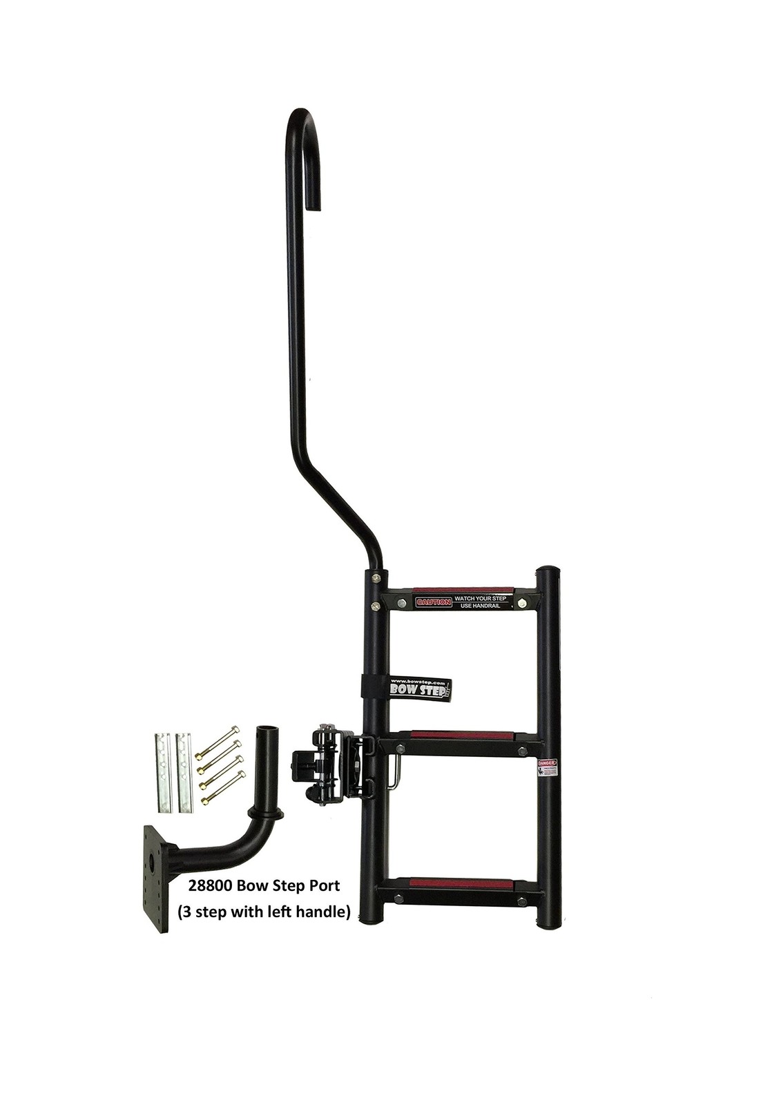 Quality Mark 28801 Bow Step - 3-Step, Starboard , Black 3-Step - Starboard