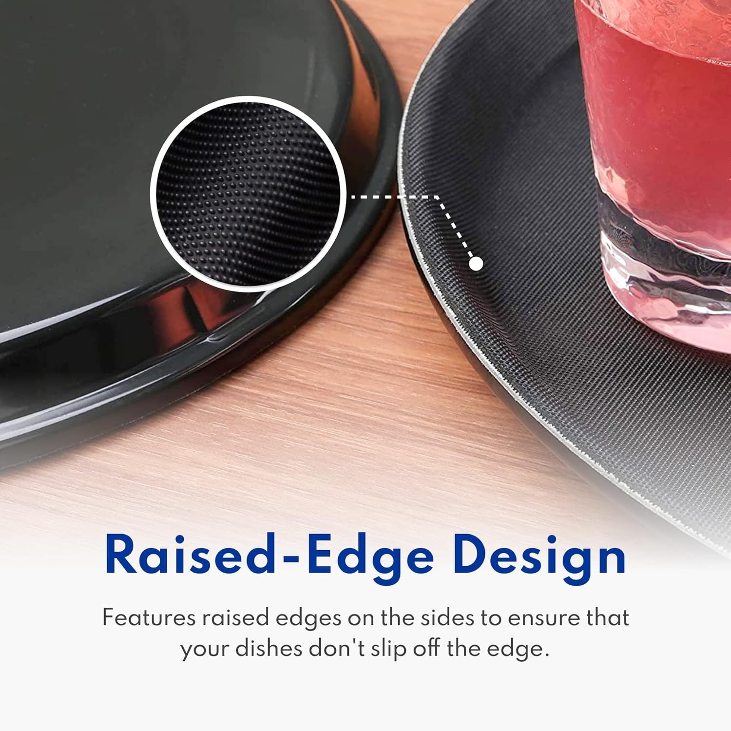 Non-Slip Tray, Plastic, Rubber - Tray for Server/Waiter