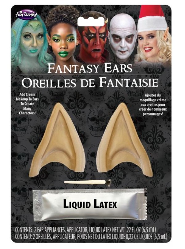 Elven Ear Tips Kit - Latex - Elf - Christmas - Costume Accessories - One Size