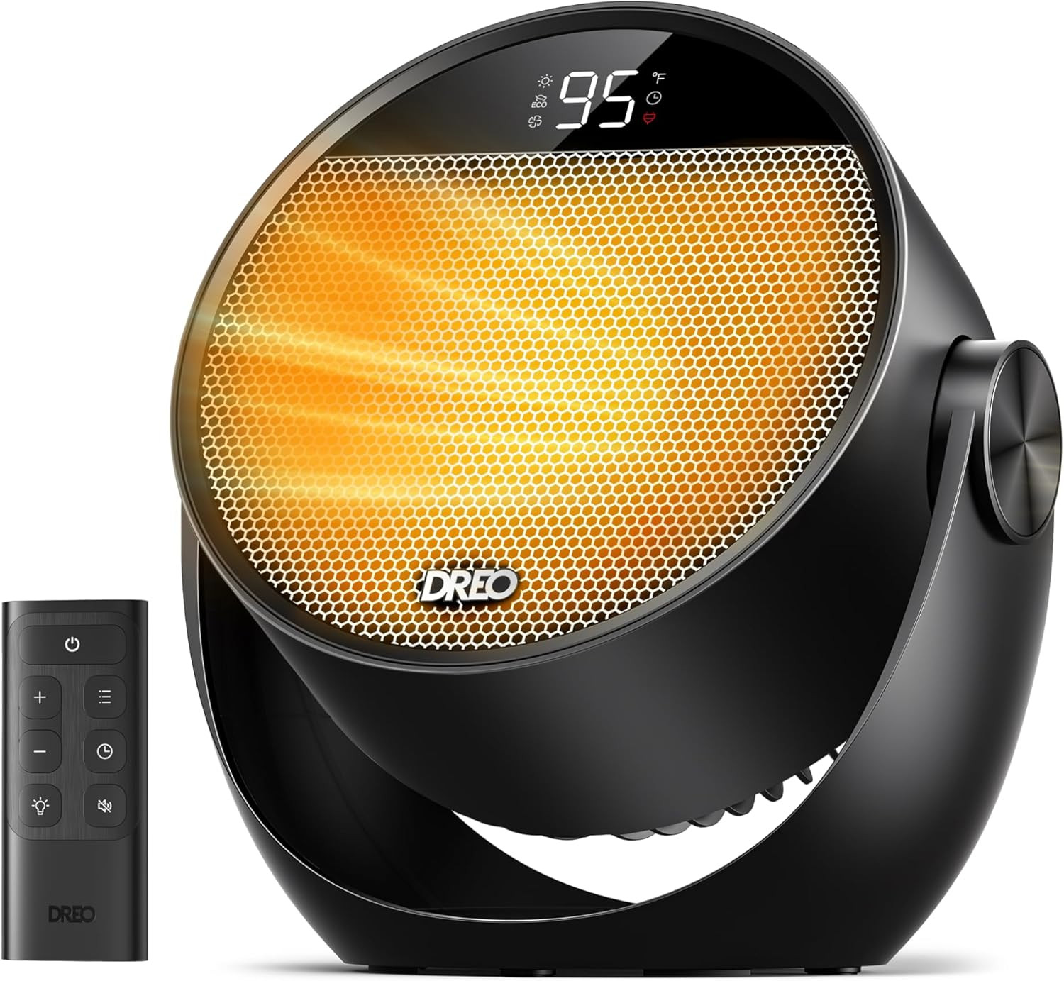 DREO Space Heater 1500W, 60° Adjustable Tilt, 10.5Ft/S Portable Electric Heaters
