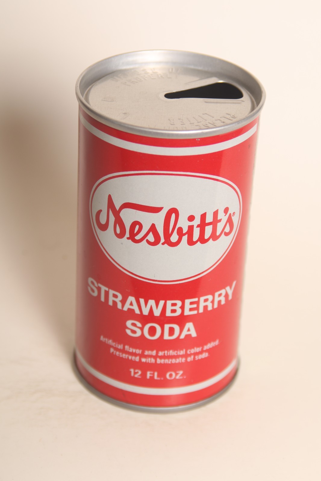Nesbitt's Strawberry soda can - 12oz