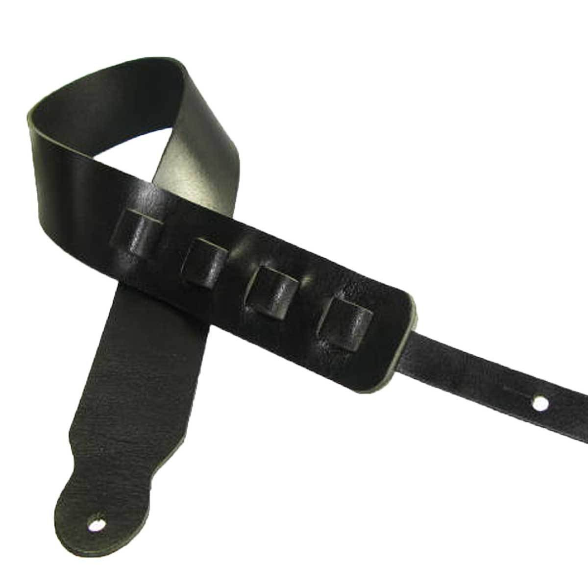 Adjustable Guitar Strap II Full Grain Buffalo Leather Leather - Black