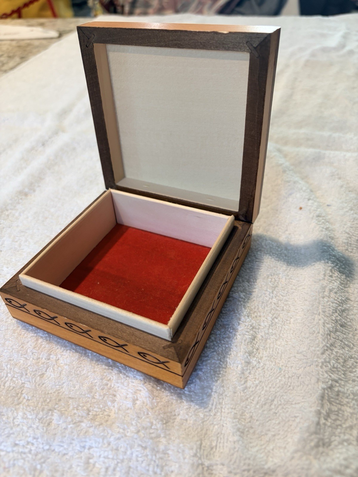 Hamsa Wooden Trinket Box
