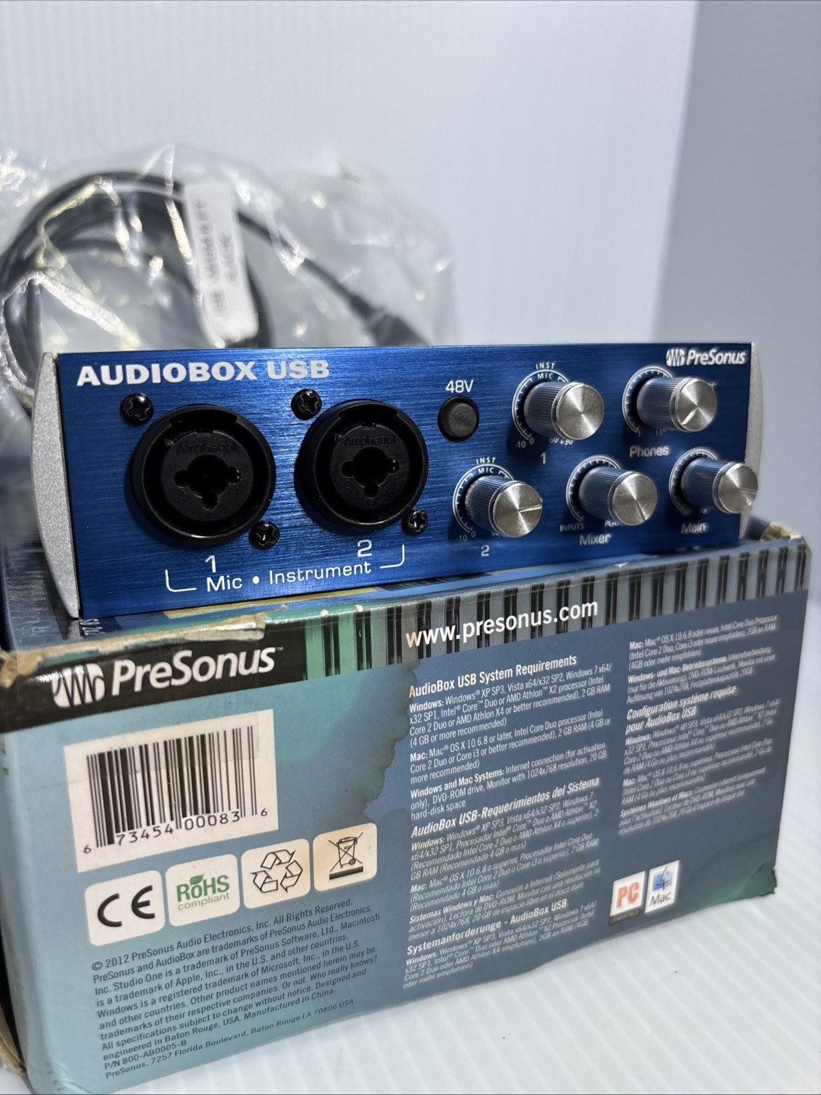 2012 PreSonus AUDIOBOX USB Recording System,future Artists (g)