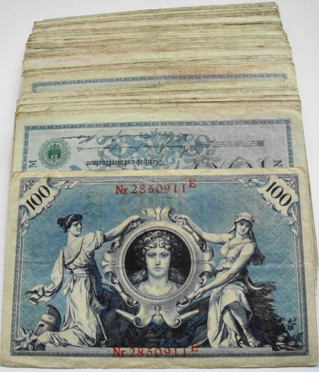 GERMANY REICHSBANKNOTE 100 MARK 1908/sold as each