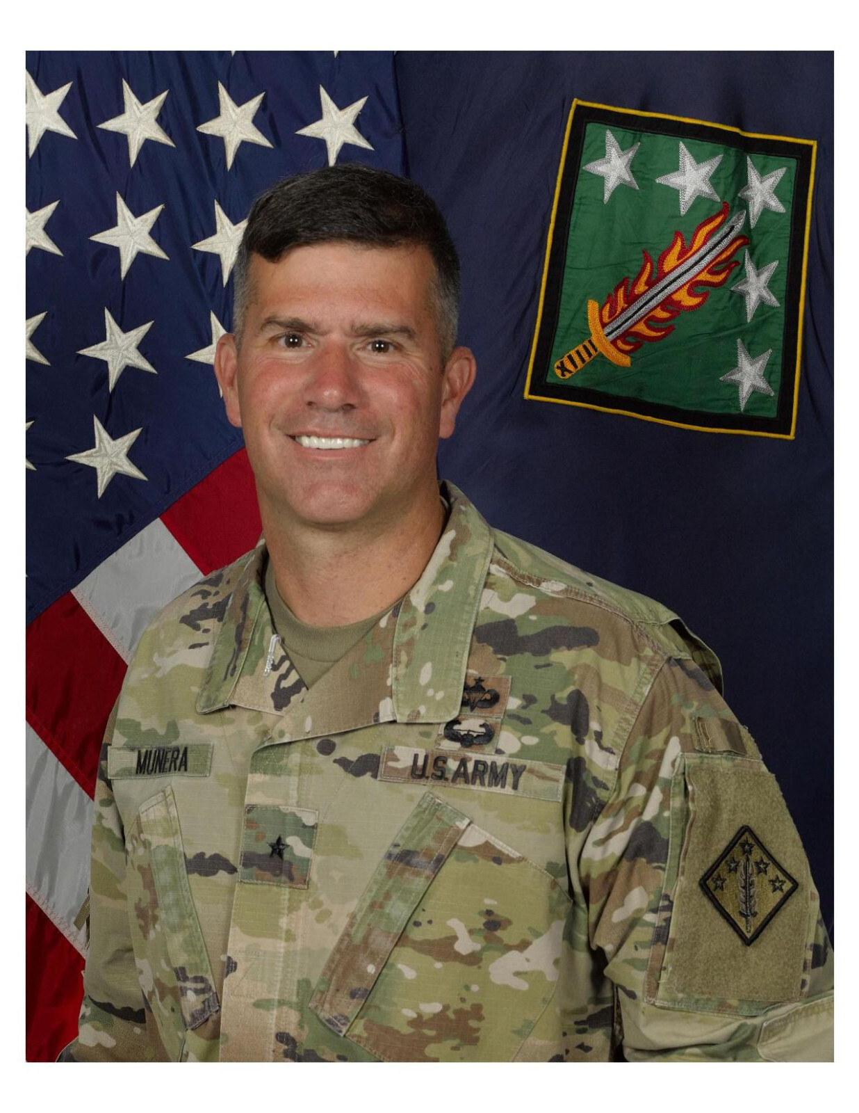 United States Army General Antonio V. Munera 8x10 Photo #2 On 8.5" x 11"