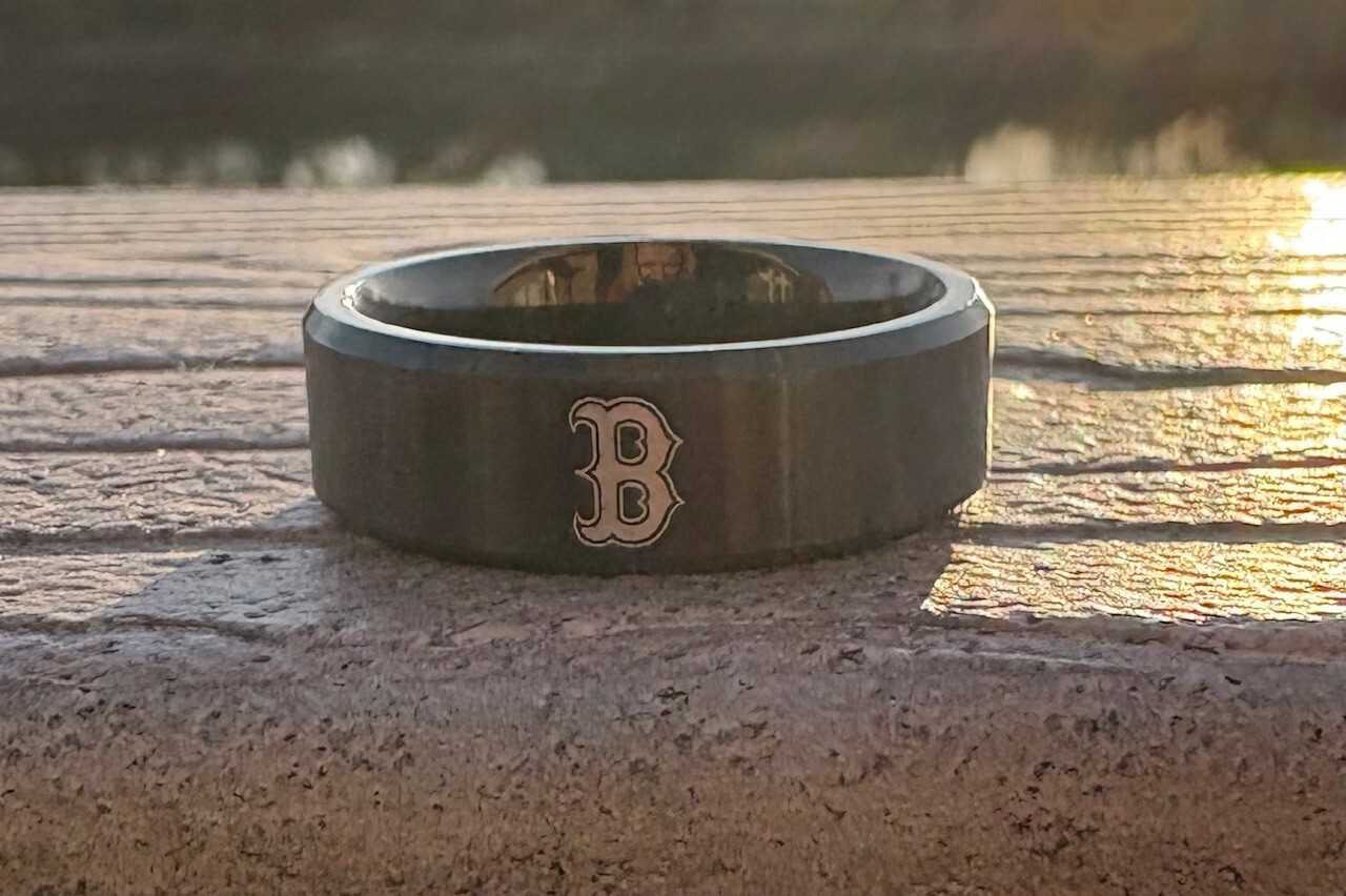 Boston Red Sox Mens MLB titanium ring. wedding ring. unique gift