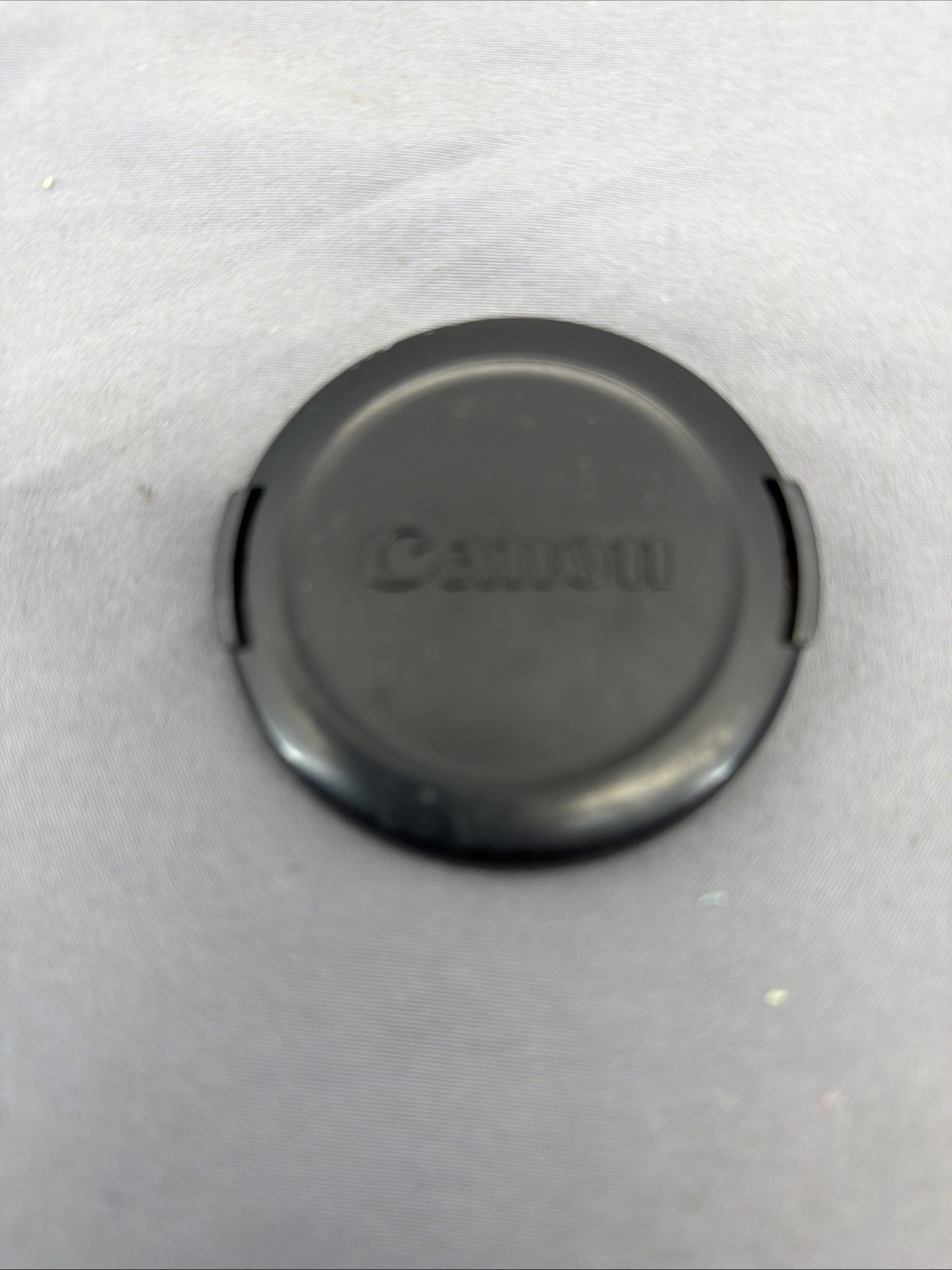 Canon E-58mm Snap-on All Black Plastic Front Lens Cap - Japan Vintage Genuine