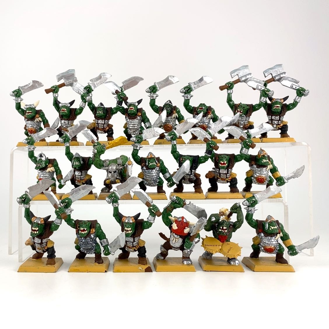 x20 Orc Warriors Plastic Warhammer Fantasy Battle Miniatures FB | P-00U0Y