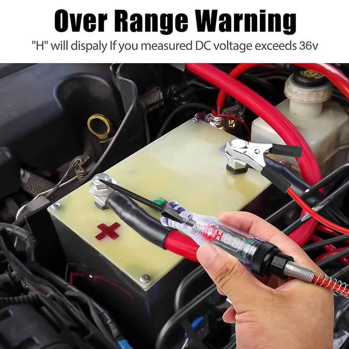 2Pcs DC 6V-24V voltmeter probes for car maintenance and electrical diagnostics