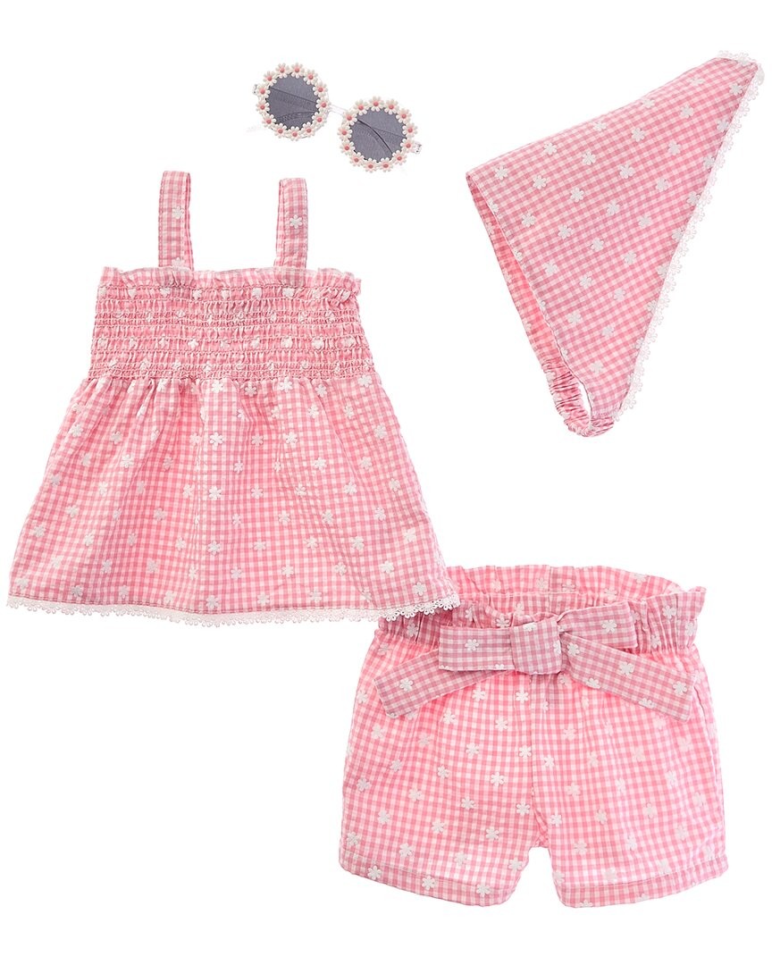 Rachel Zoe 4Pc Short Set Pink 18M