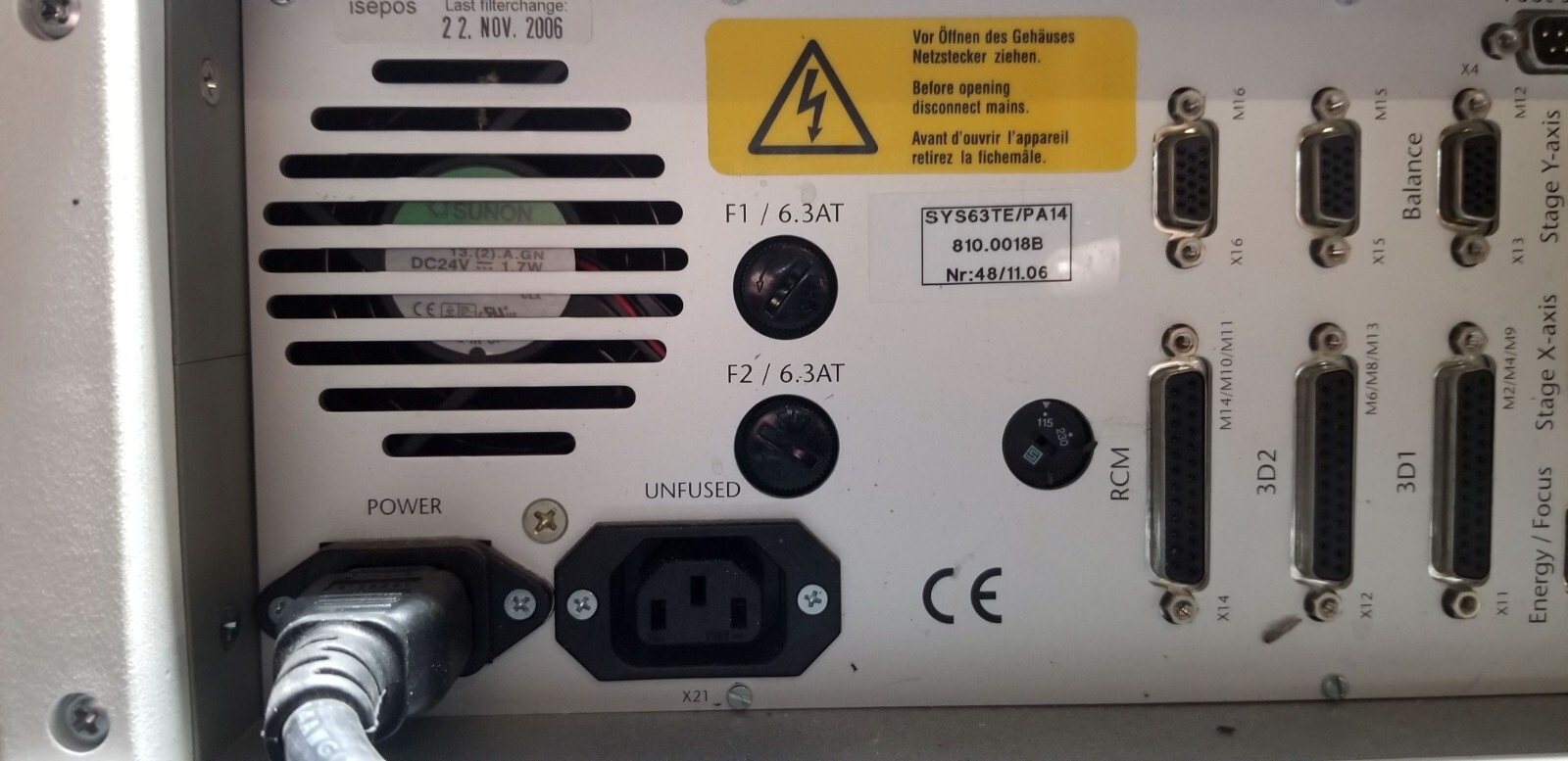 Isepos Zeiss Laser Controller SYS63TE/PA14