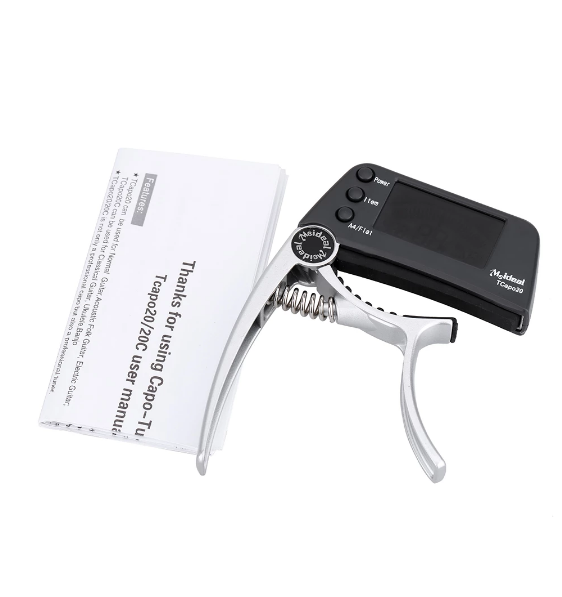 Guitar Capo Tuner 2 in 1 with LCD Clamping for Acoustic Folk spare parts