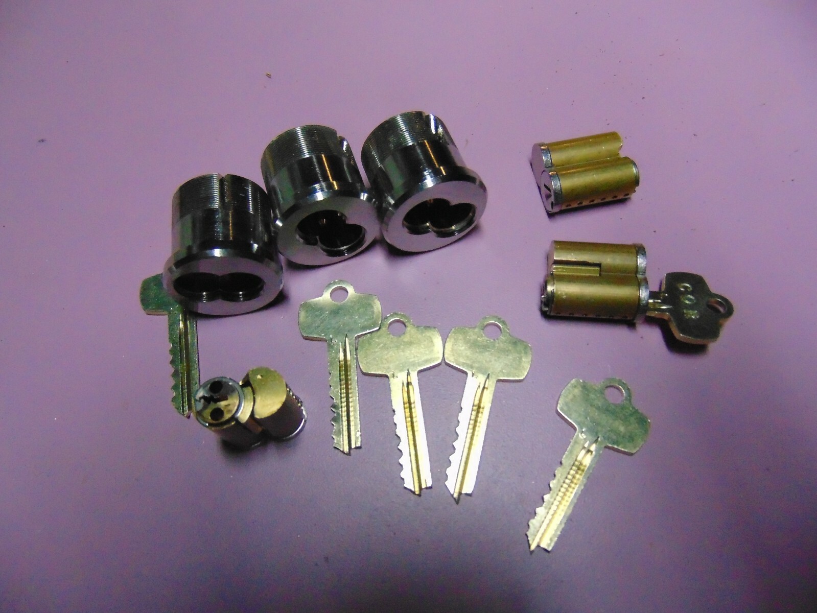 3 BEST LOOK ALIKE MORTISE  LOCKS  WITH 5 KEYS AND 1 CON. KEY      LOCKSMITH