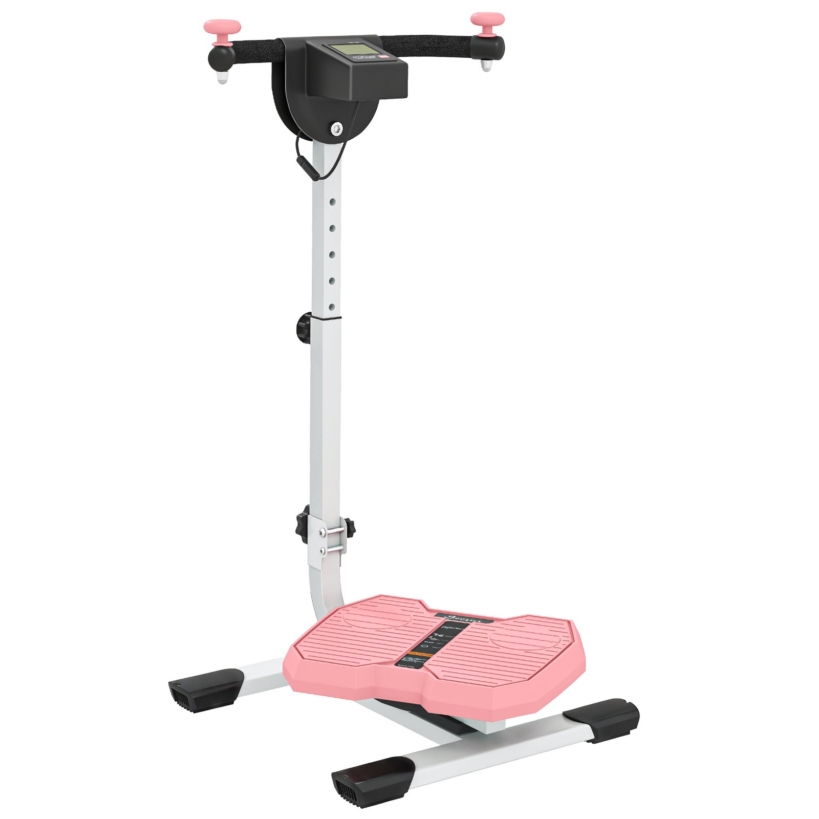 Ab Twister Height Adjustable Twist Board with LCD Monitor Core Fitness, Pink