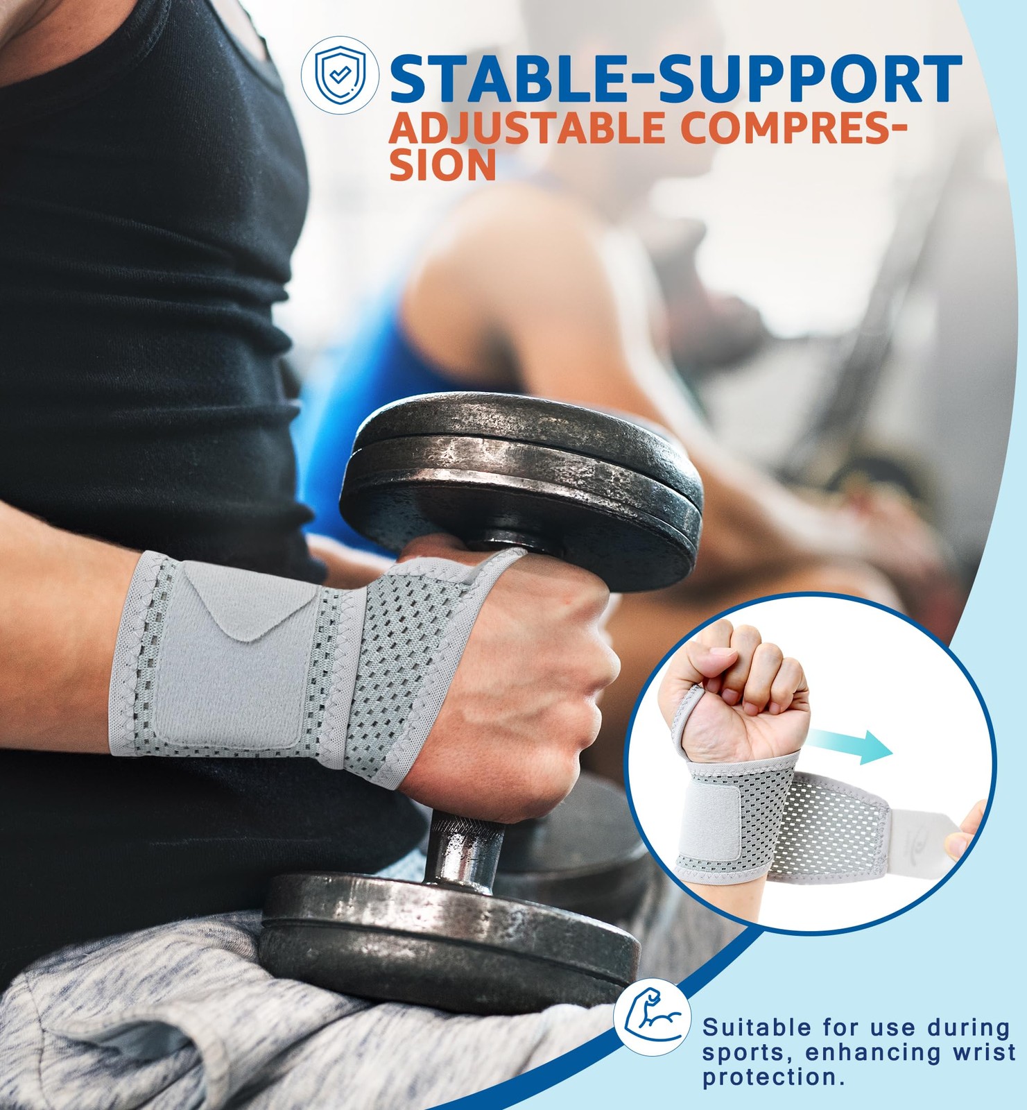 UltraThin Mesh Wrist Wraps Adjustable Support for Pain Relief & Workouts