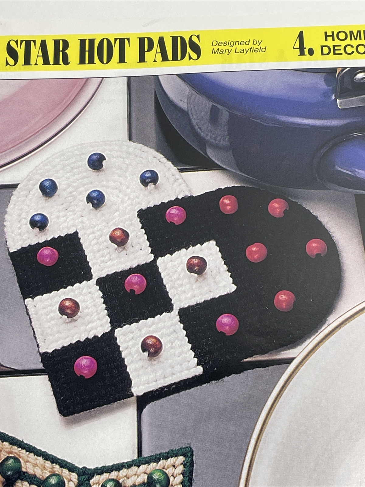 Annie's Attic Heart & Star Hot Pads Plastic Canvas Pattern