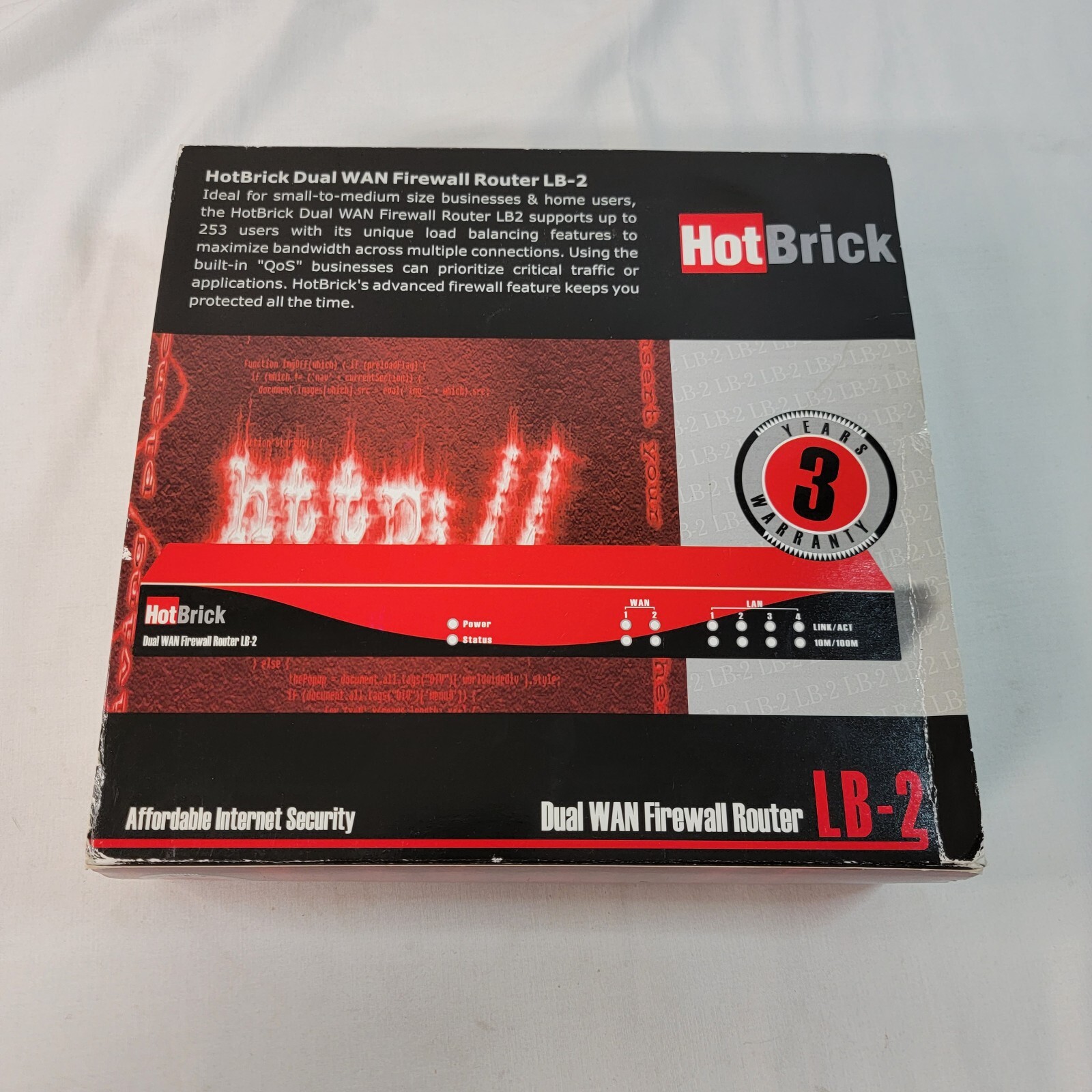 HotBrick LB-2 Firewall Dual WAN Router LB-2 Open Box No CD