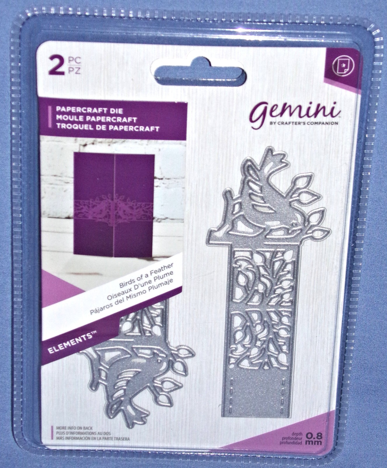 Gemini Elements Birds of a Feather Wrap Around Dies for Gate Card A2 Belly Band