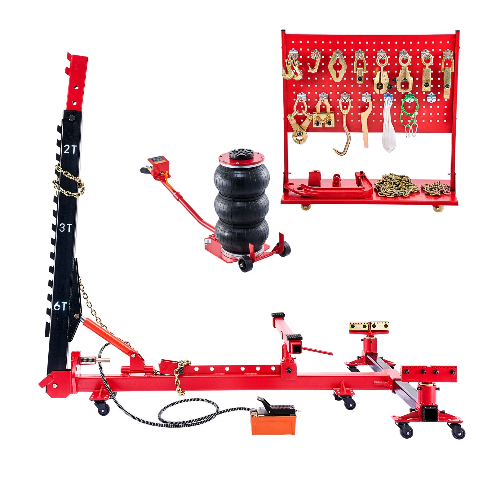 Uimoso Auto Body Frame Puller Straightener 6T Car Frame Machine 3T Airbag Jack