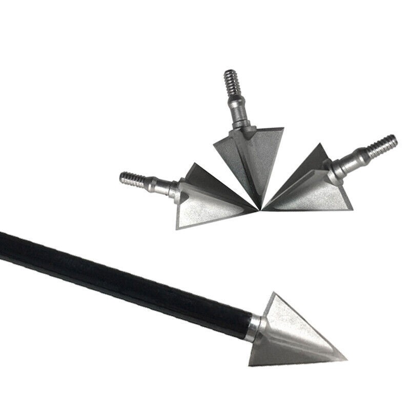 6/12pcs Archery Arrowheads Points 125 Grain Broadheads Crossbow Hunting Shooting