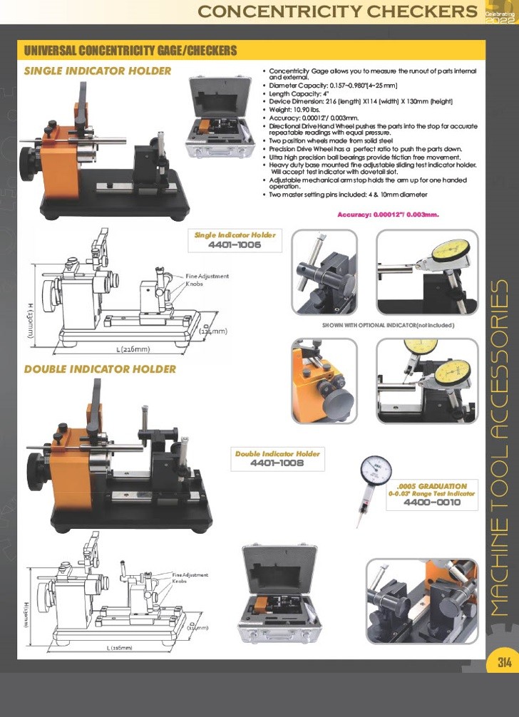 10-50MM DIAMETER CAPACITY CONCENTRICITY CHECKER (4401-1011)