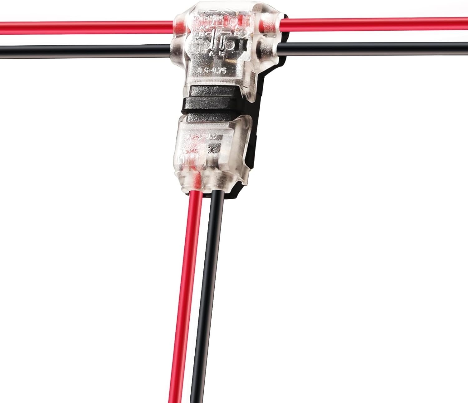 T Tap Wire Connectors, 2 Pins Wire Splice Connectors, 12 Pack, 24-20 AWG