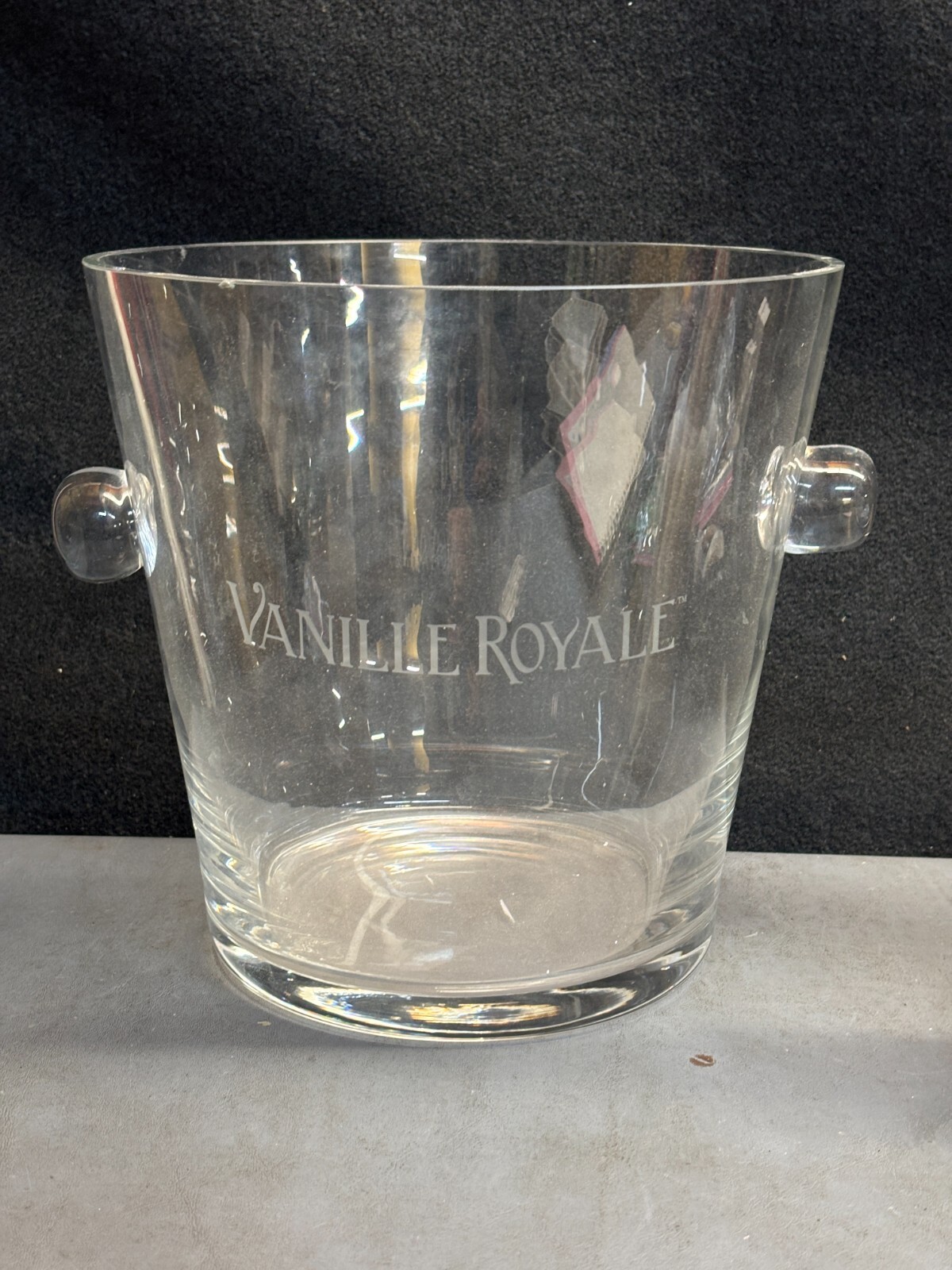 Vanille Royale French Cream Liquor Ice Champagne Chiller Glass Bucket 9" Tall