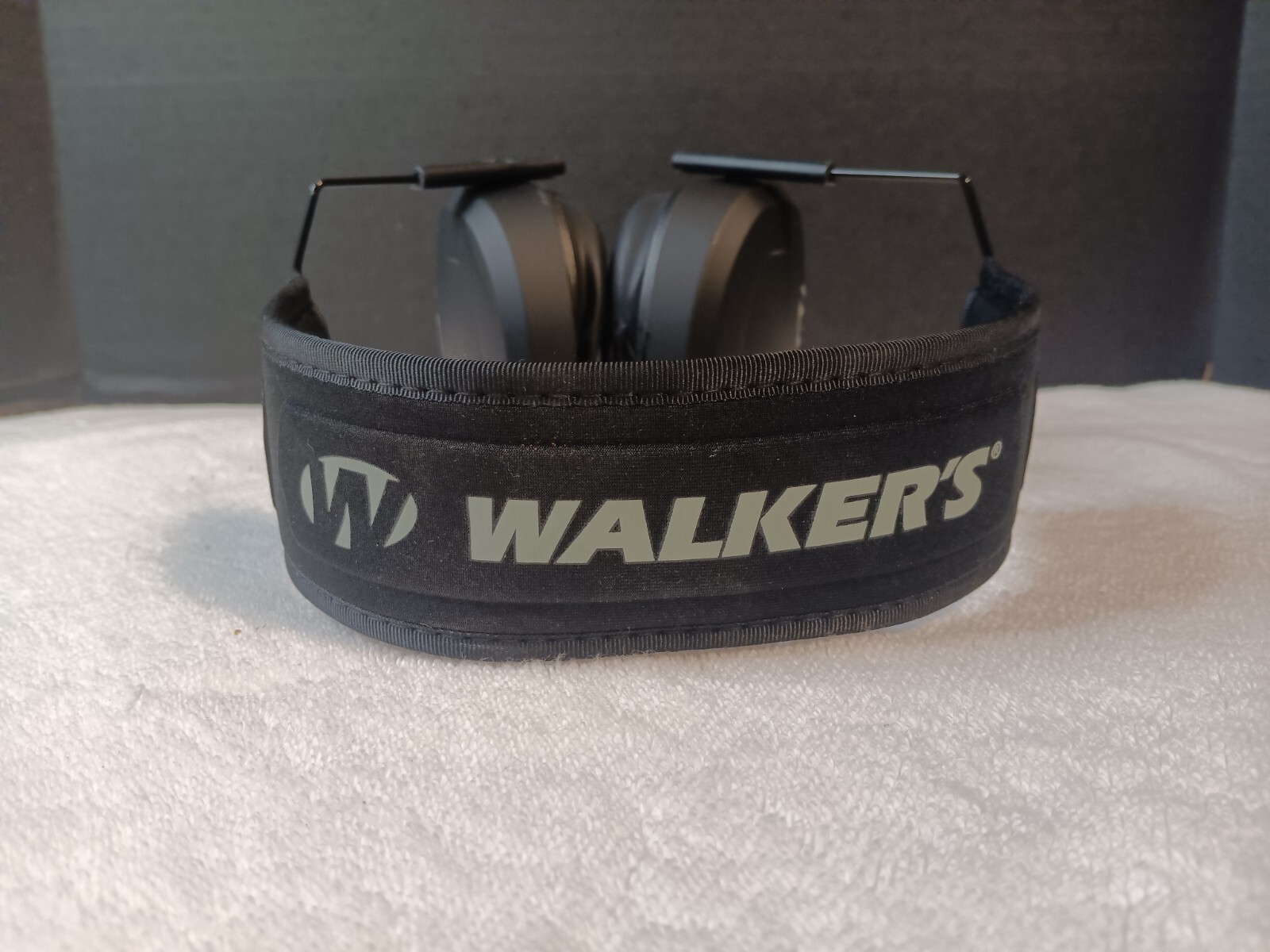 Walker's Black Hearing Protection Earmuff Folding Design Durable Padded Headband