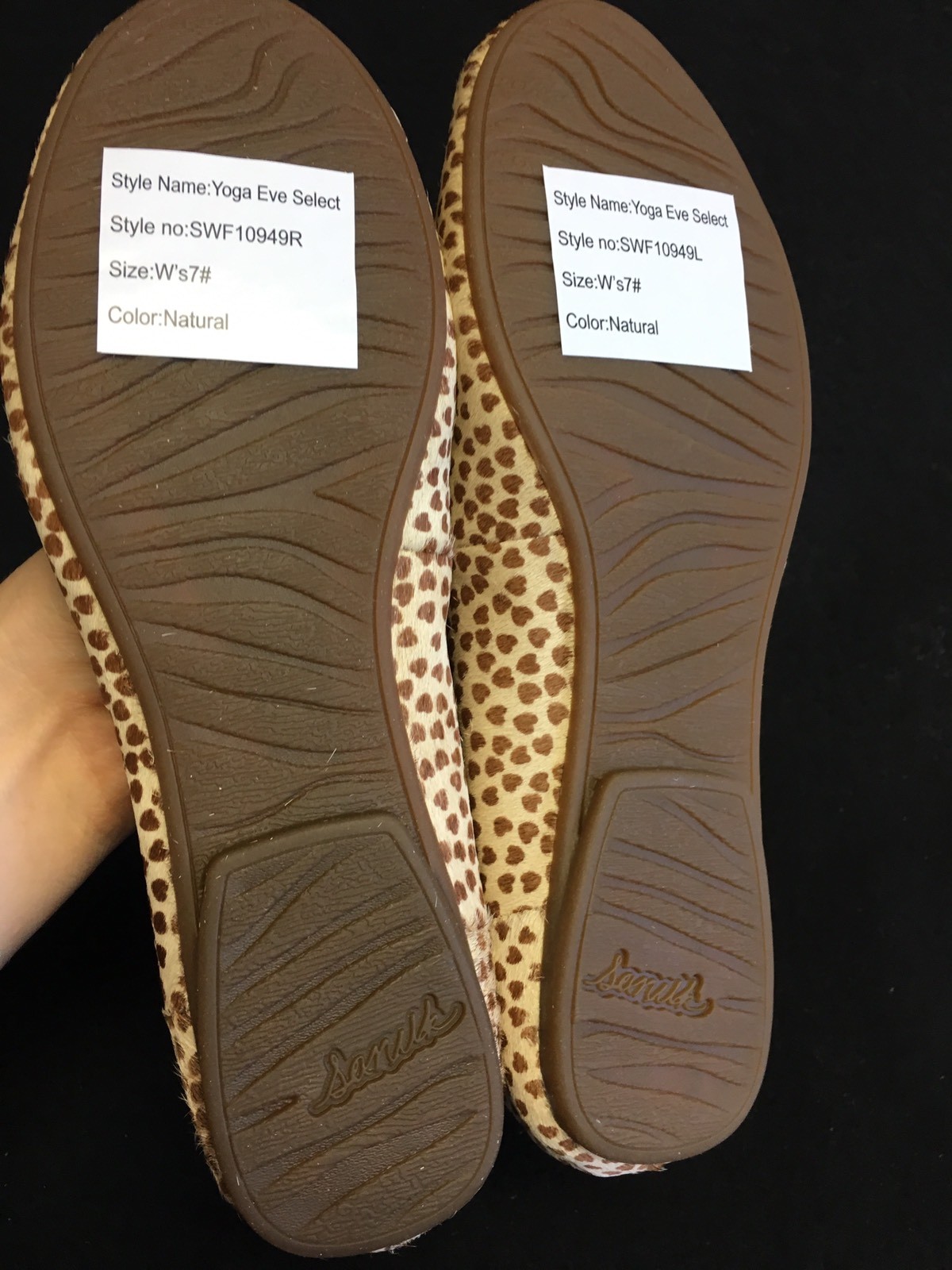 Sanuk YOGA EVE SELECT Womens Slip On Ballet Flat Shoes Natural Brown Pony Hair