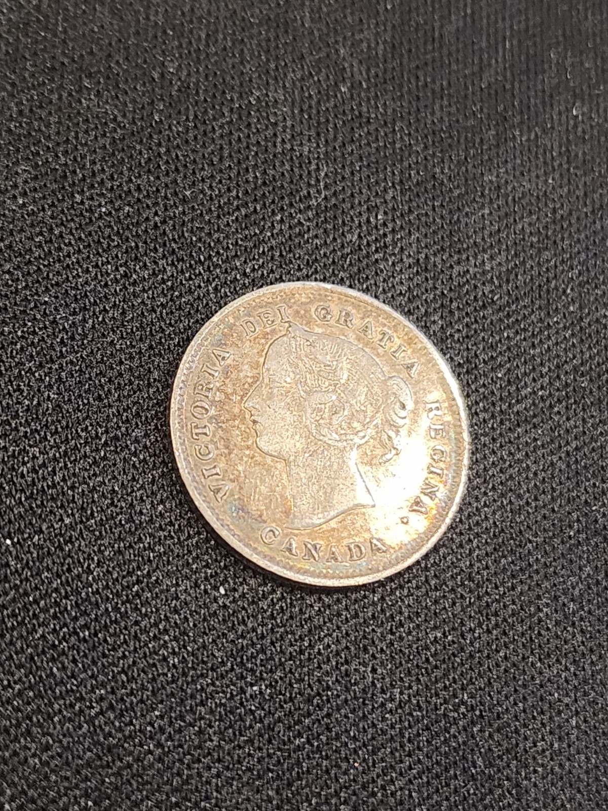 1894 Canada 5 Cents Silver Coin