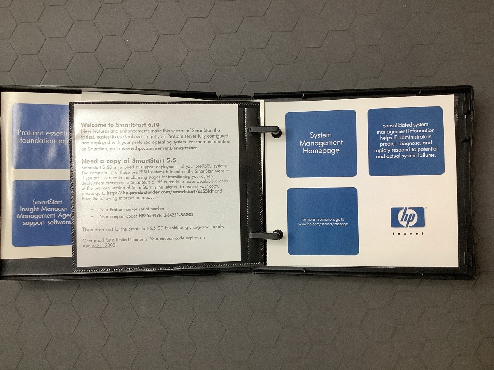 HP ProLiant Essentials Foundation Pack OEM Software CD Set P/N 301972-A02