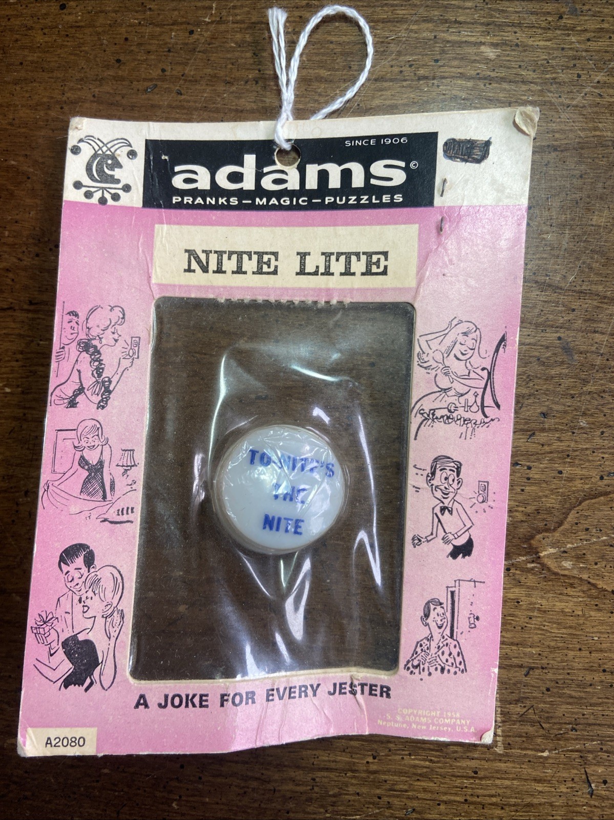 Vintage Night Light Adams Nite Lite Naughty Gag Gift To-Nite’s The Nite 😉