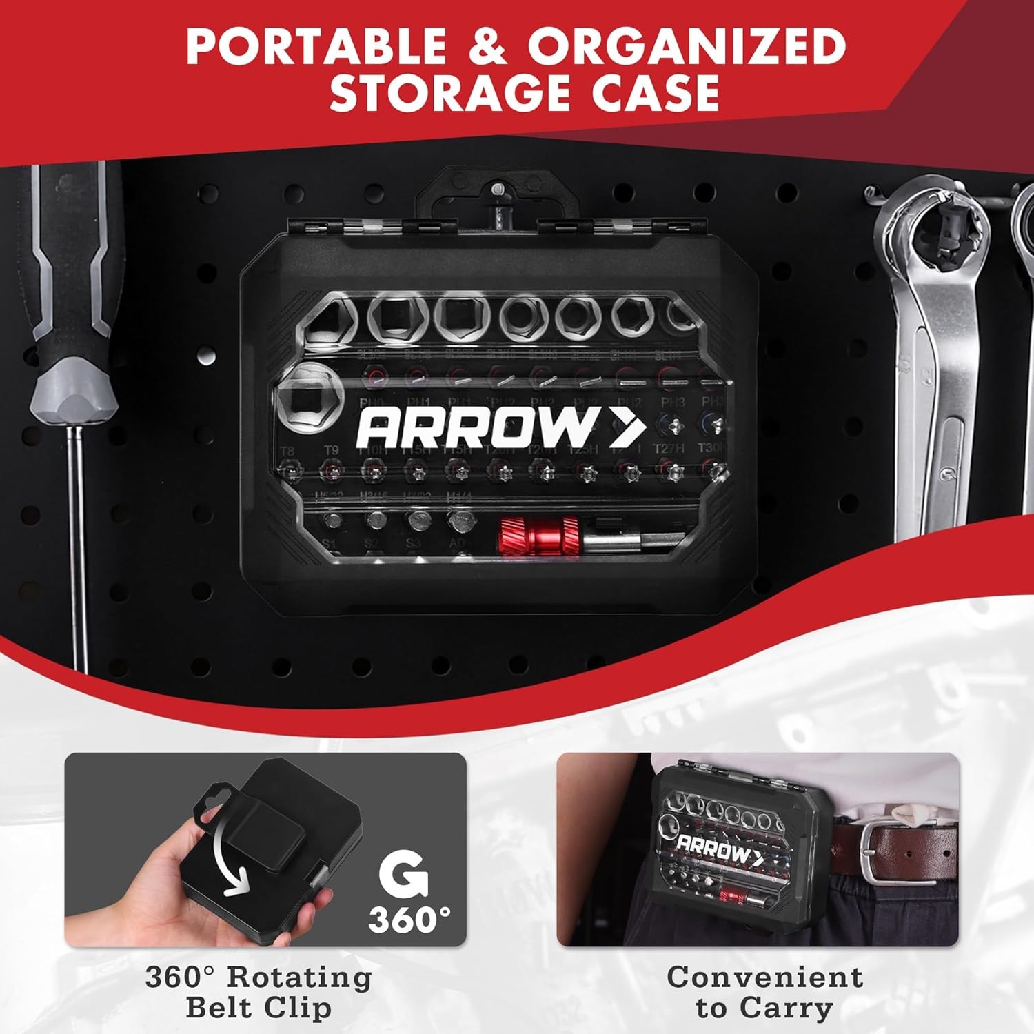 ARROW 48-Piece 1/4" Screwdriver Bit&Socket Set/59-Piece 1/4" Screwdriver Bit Set