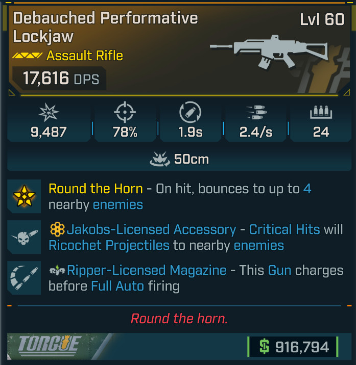 Borderlands 4 ⭐KINETIC LOCKJAW ASSAULT RIFLE⭐JAKOBS⭐RIPPER MAG