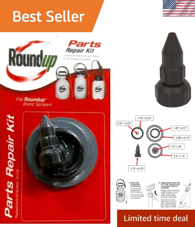Comprehensive Sprayer Repair Kit with Adjustable Nozzle & O-Rings for Garden Use