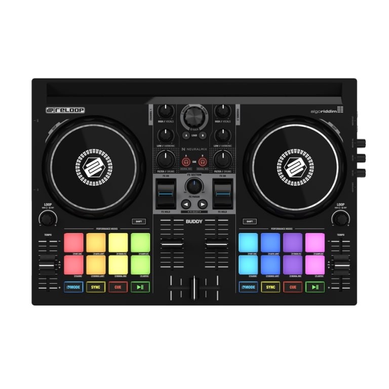 Reloop Buddy Compact 2-Deck DJ controller for iOS, iPadOS, Android, Mac & PC