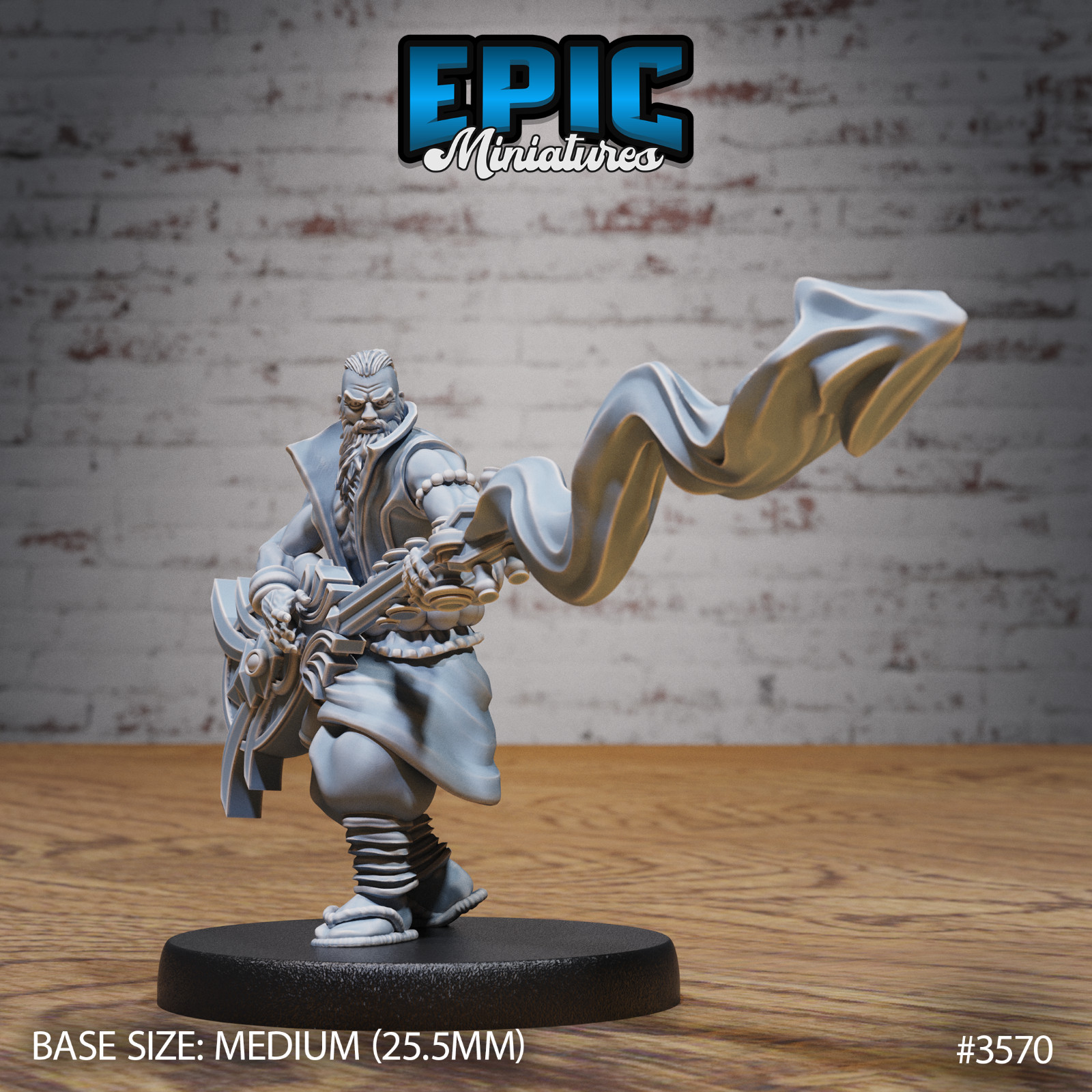 Eastern Bard C by Epic Miniatures RPG D&D Pathfinder 3D Print