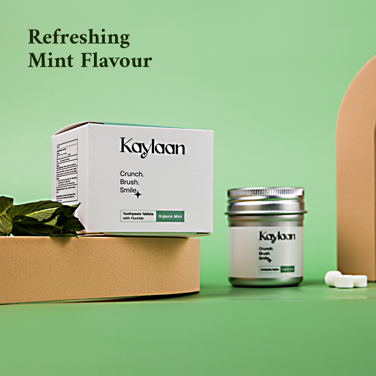 Kaylaan Fluoride Toothpaste Tablets - Mint Flavored - 90 Counts