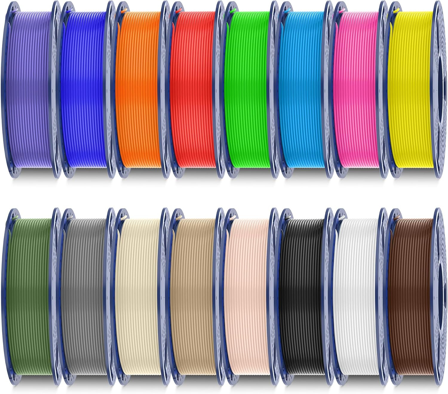 SUNLU 16 Color PLA Filament Bundle 1.75mm 250g x16 4kg for 3D Printer