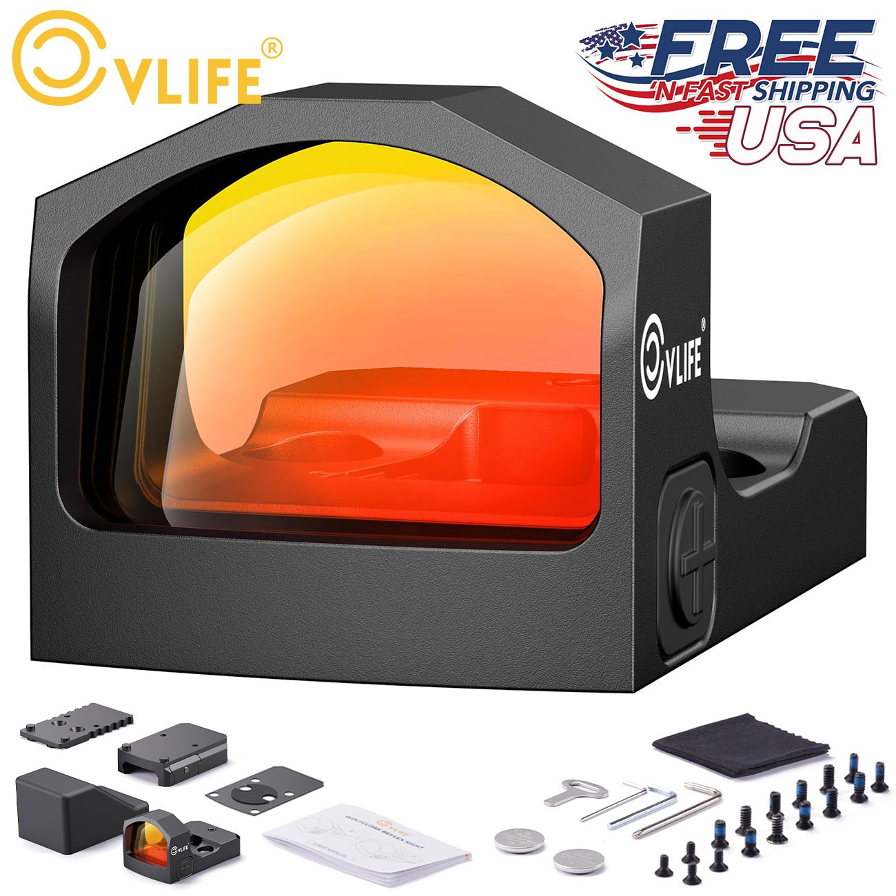 Pistol Red Dot Sight Motion Awake 2 MOA Dot Scope for RMR/MOS/GL/Picatinny Rail