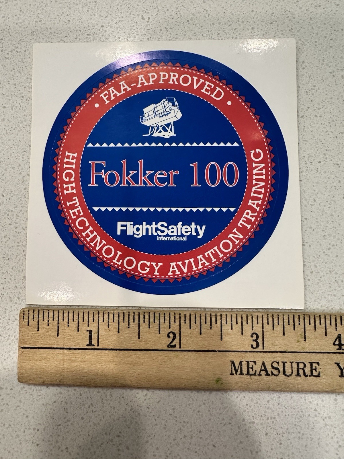 Fokker 100 Sticker Flight Safety High Technology Aviation Training Airplane