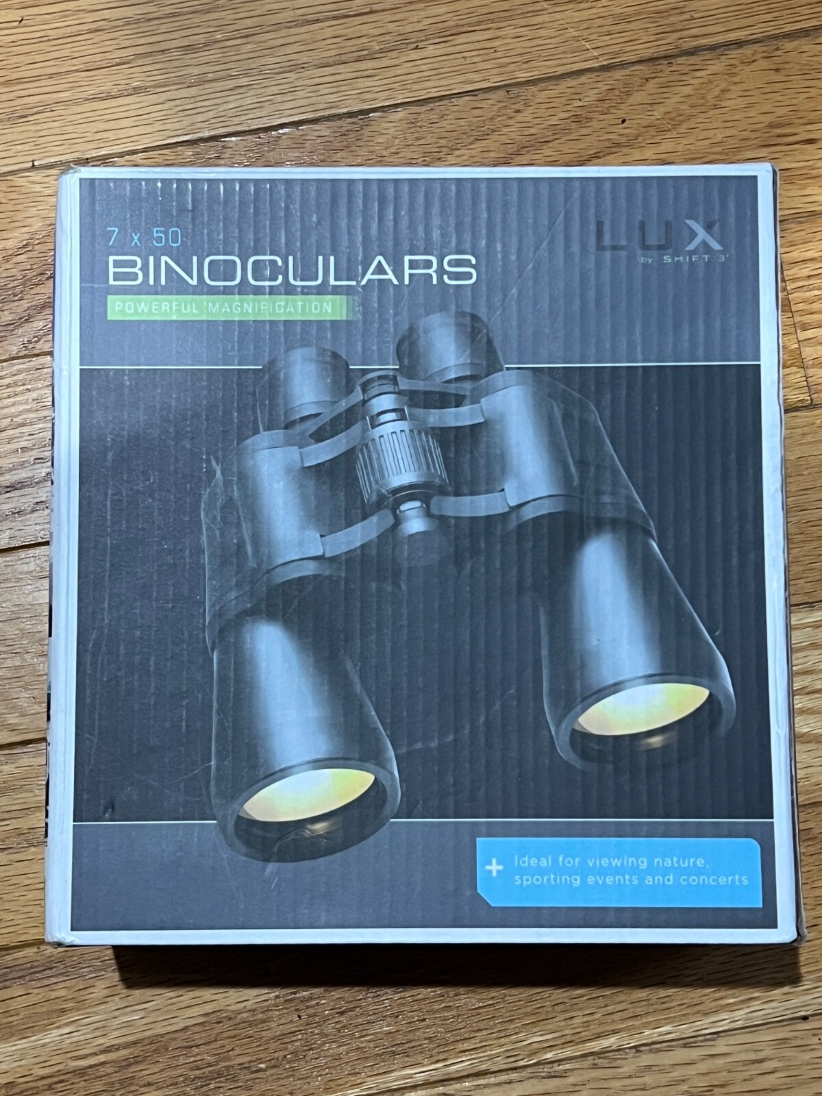 Lux By Shift 3 - 7 x 50 Binoculars UV Optics Black Coated - New In Box