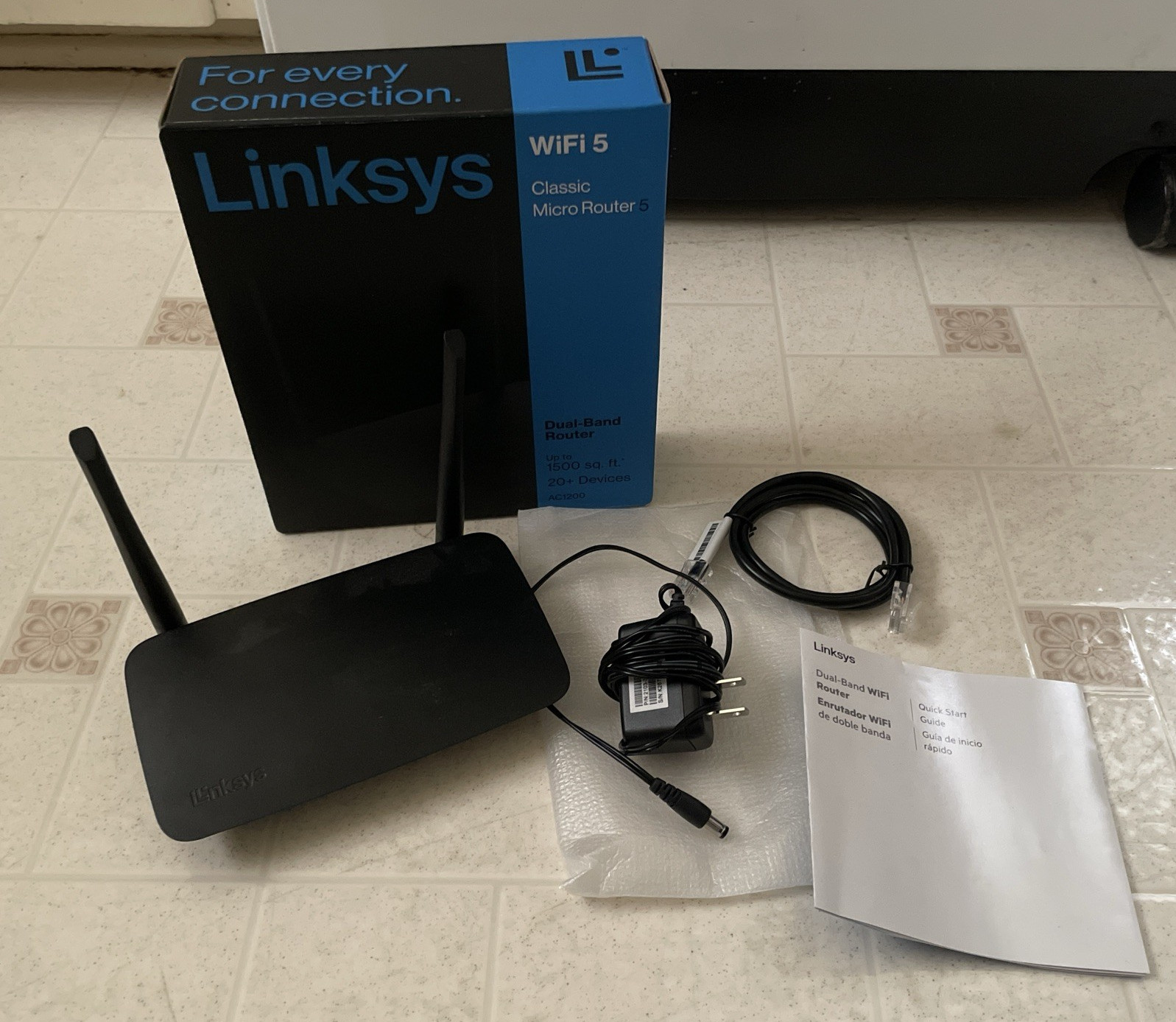 Linksys WiFi 5 Classic Micro Router 5 Model E5450 AC1200 Dual-Band Router WORKS!
