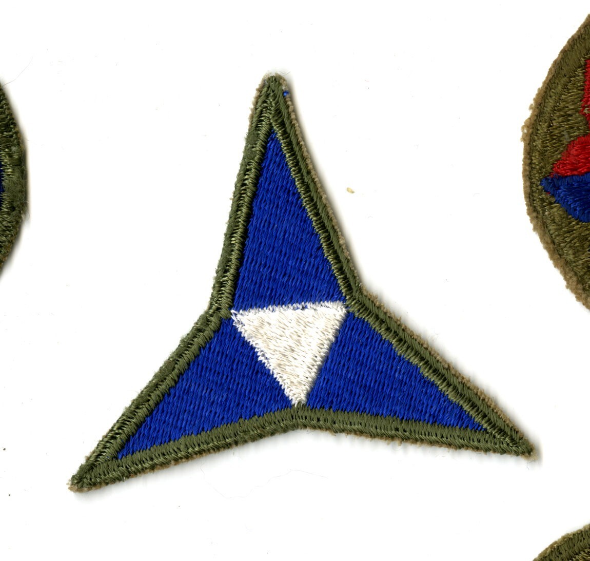 III Corps OD Border White Back Patch WWII Vintage Europe France Red Ball Express