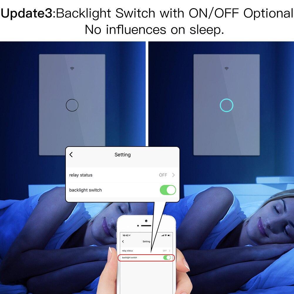MOES 1/2/3/4 Gang Smart Light Switch WiFi RF Wall Touch Timer Alexa Google APP